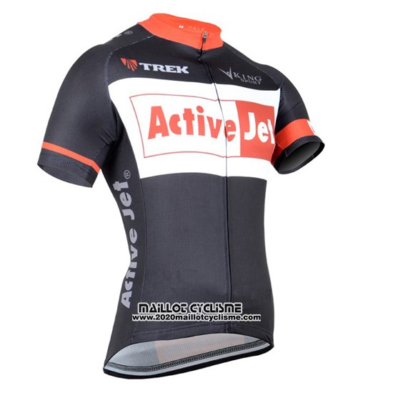 2014 Maillot Ciclismo Trek Noir et Orange Manches Courtes et Cuissard